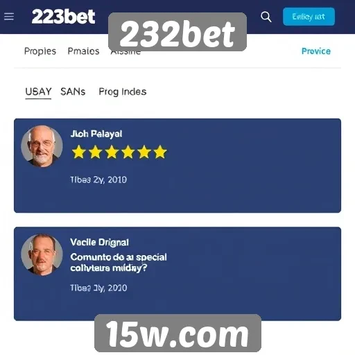 Avaliações de usuários sobre a plataforma 232bet